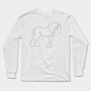 Horse line art #4 Long Sleeve T-Shirt